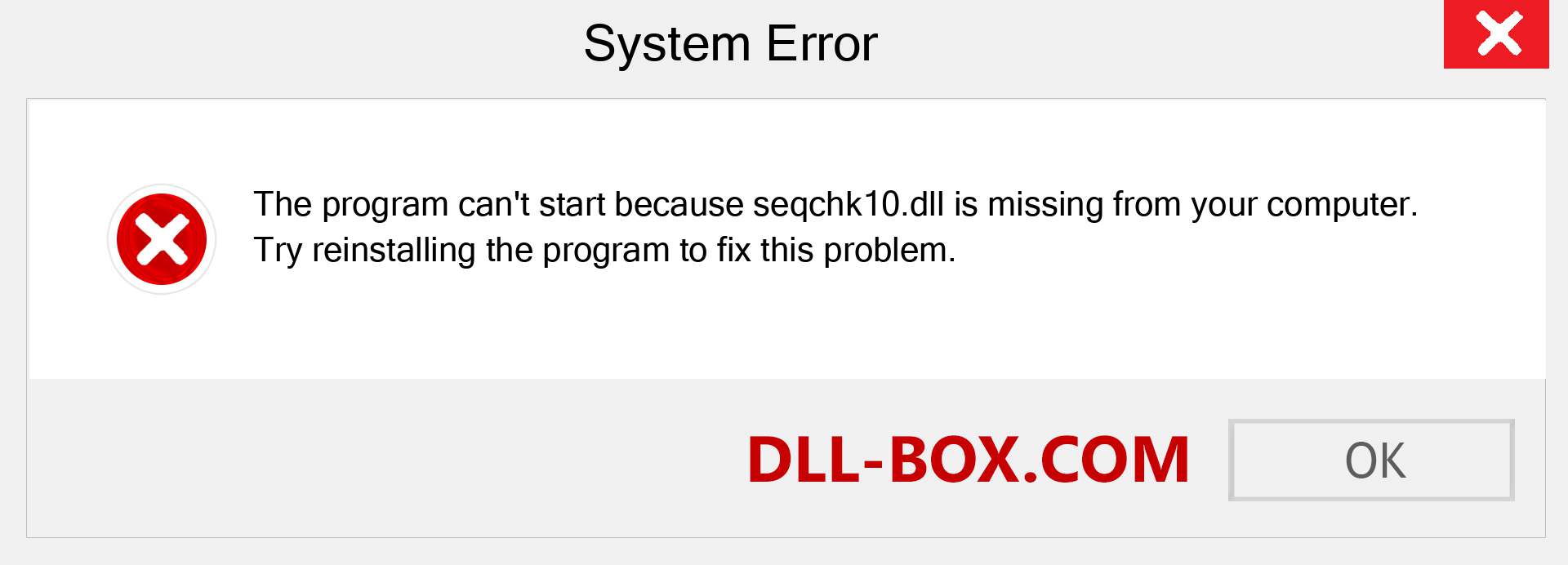  seqchk10.dll file is missing?. Download for Windows 7, 8, 10 - Fix  seqchk10 dll Missing Error on Windows, photos, images